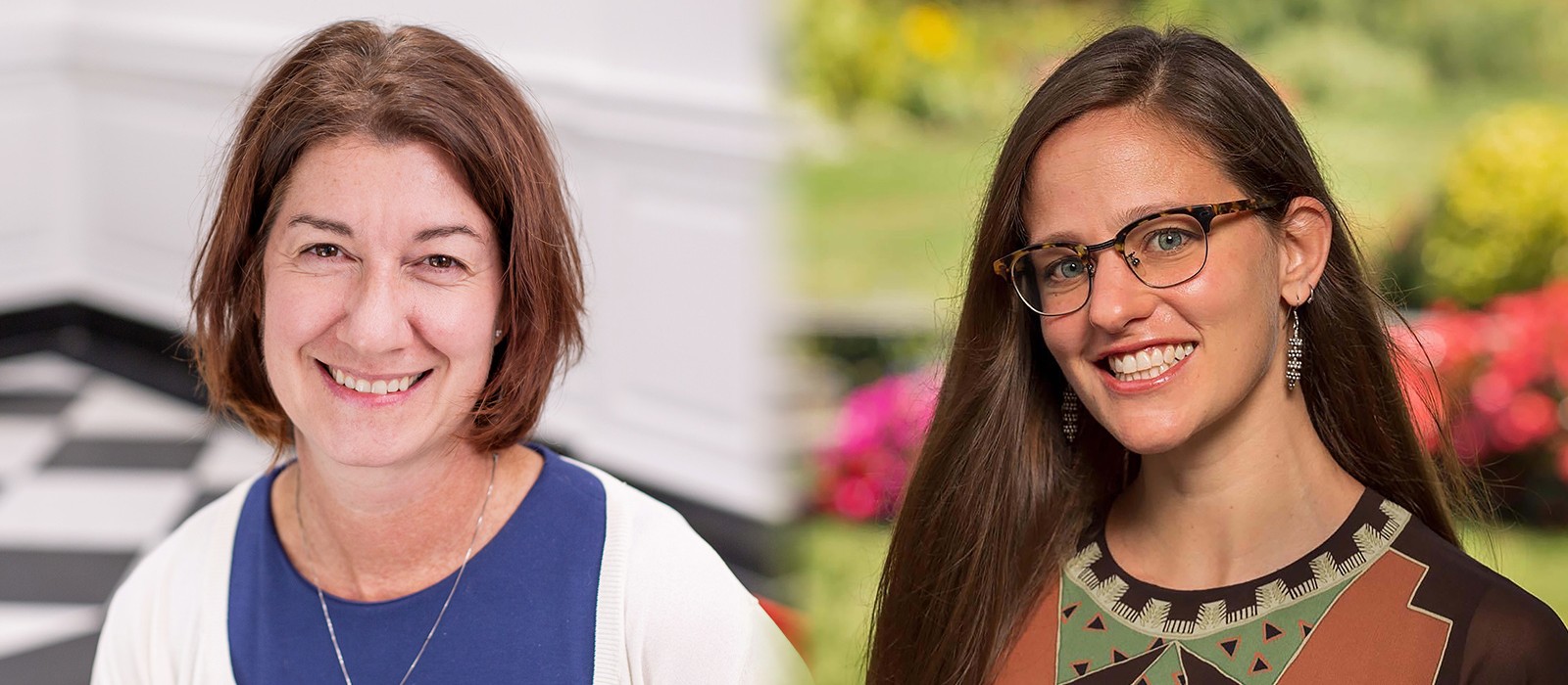 Portraits of Laura Bellows (left) and Denise Green (right)