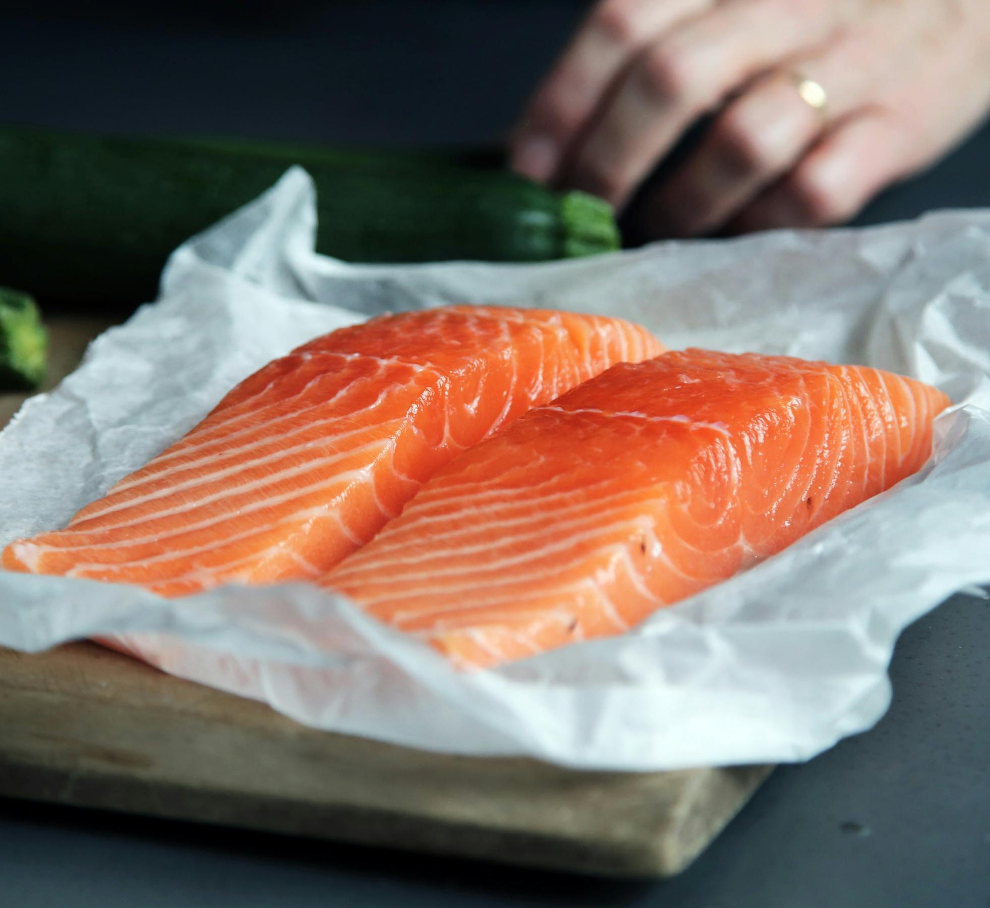 image of salmon fillet ready to be cooked