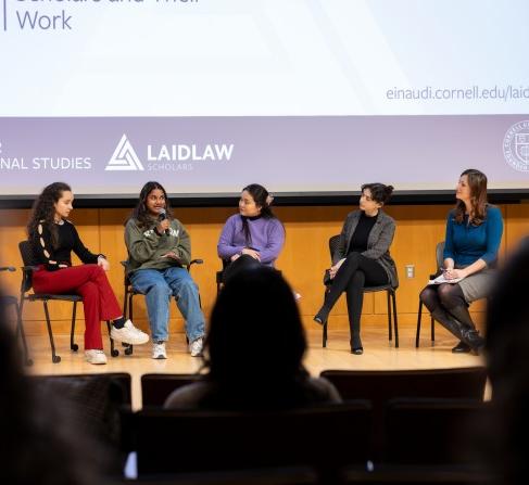 Krupa Sekhar spoke on a panel about her research and leadership experiences at the recent Laidlaw scholars symposium.