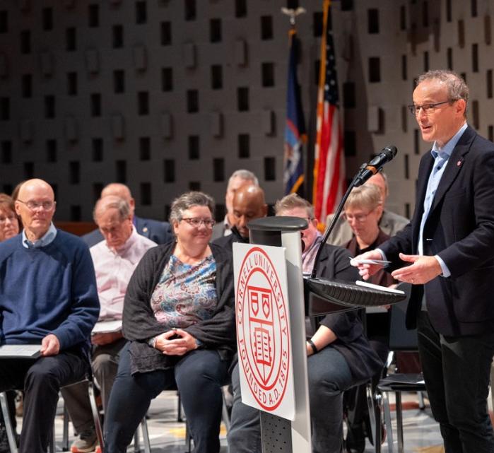 Joel Malina addresses the community