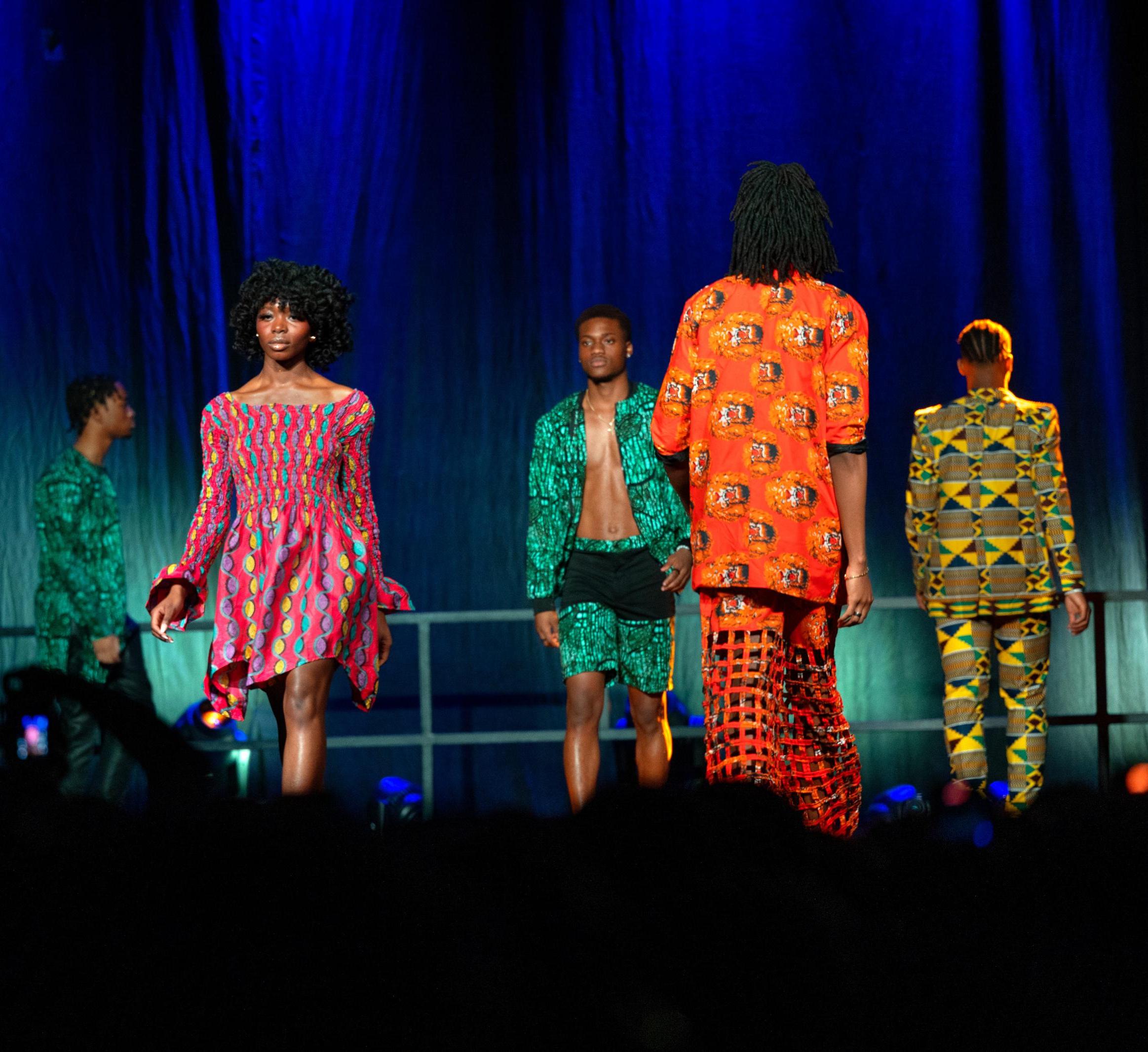  Cornell students model clothes at the 2024 AFRIK
