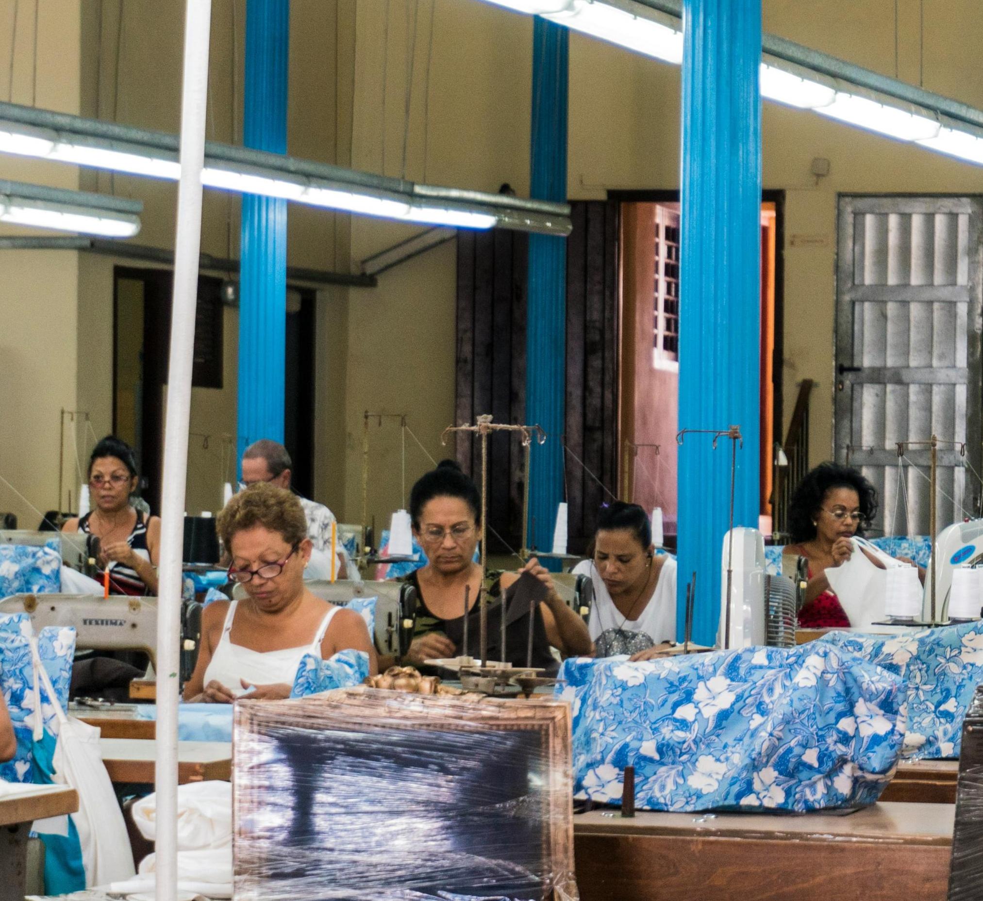 Garment workers in a factory 