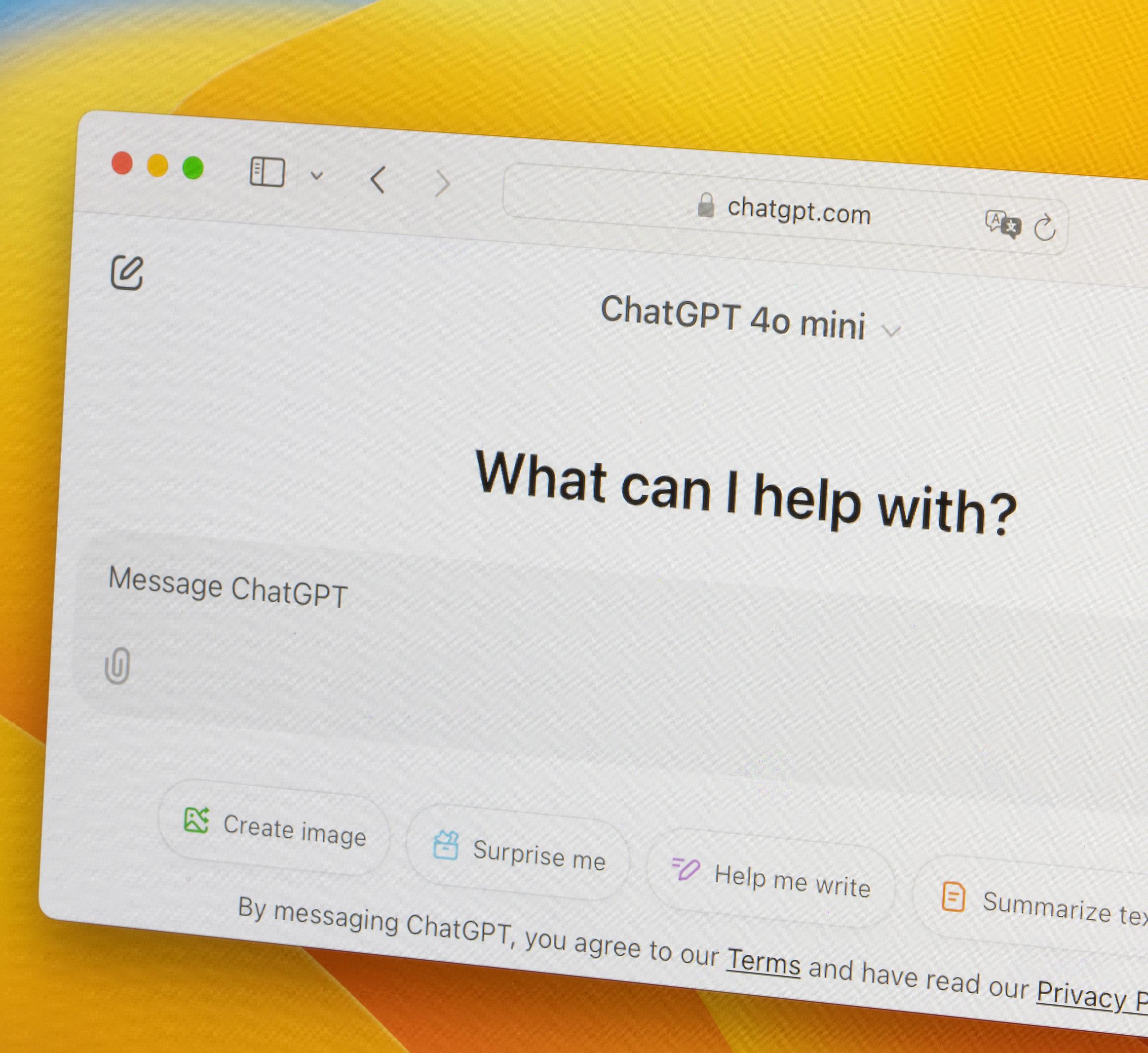 screen showing Chat GPT prompt