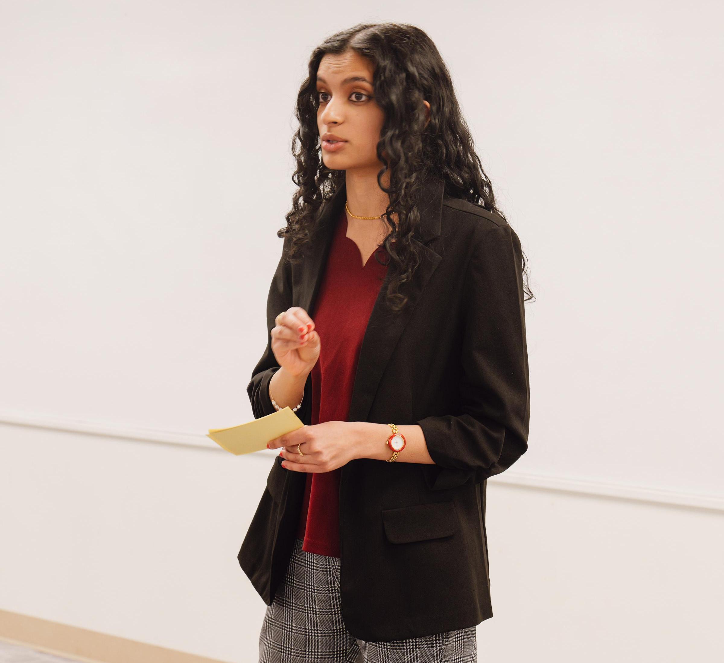 Dora John presenting research 