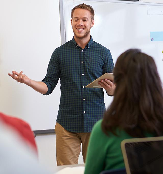 Educator in classroom