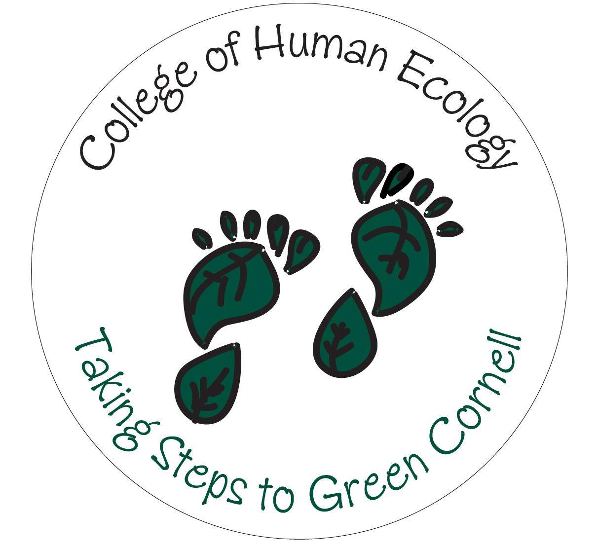 CHE green team logo with footprints