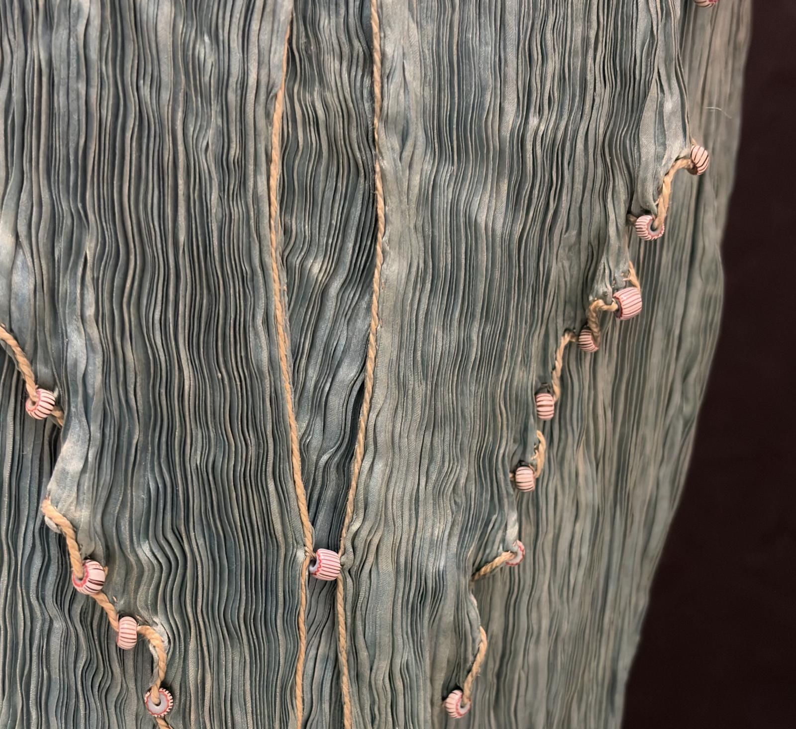Grey Fortuny pleated gown