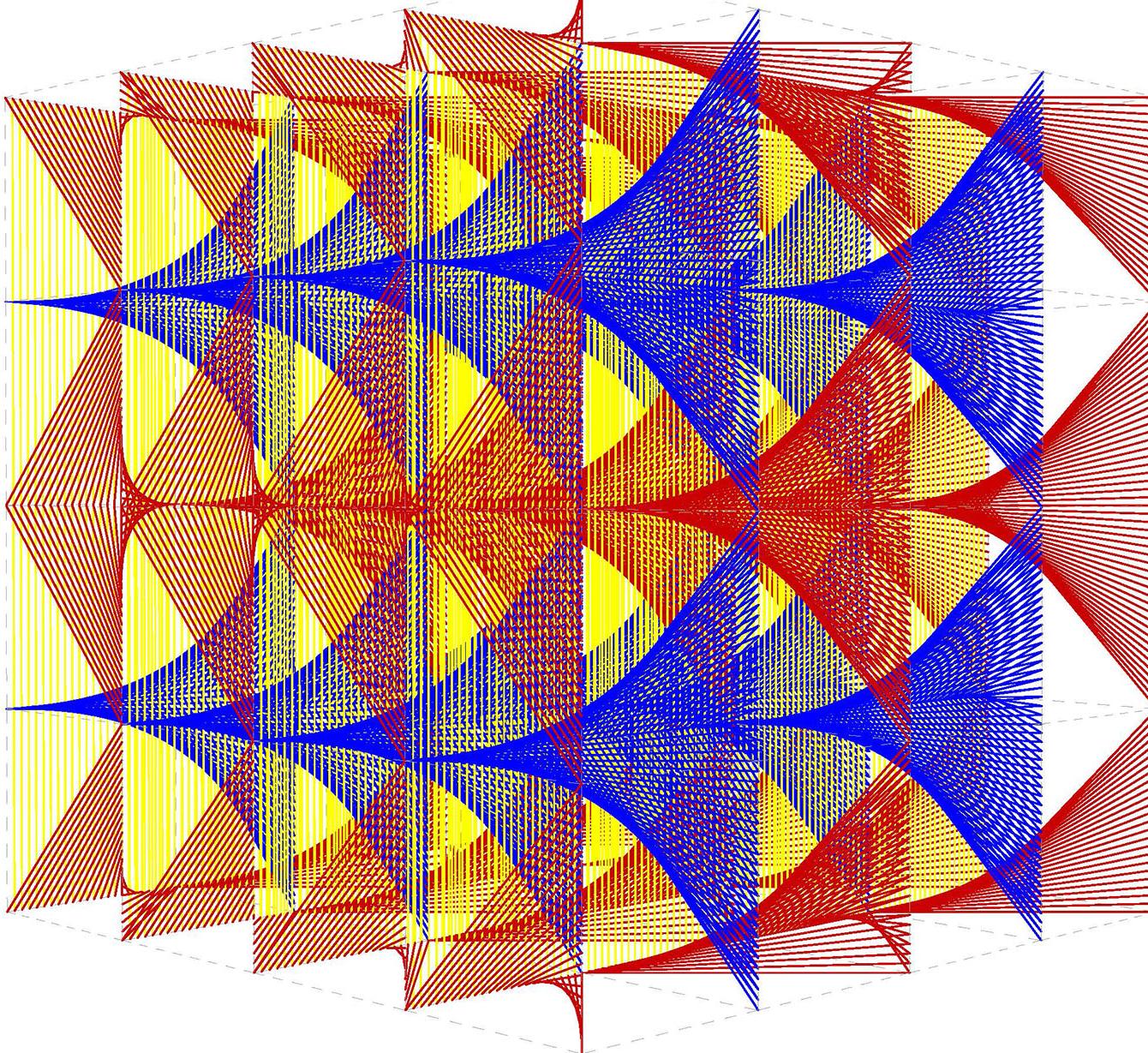 Red, blue and yellow geometric design