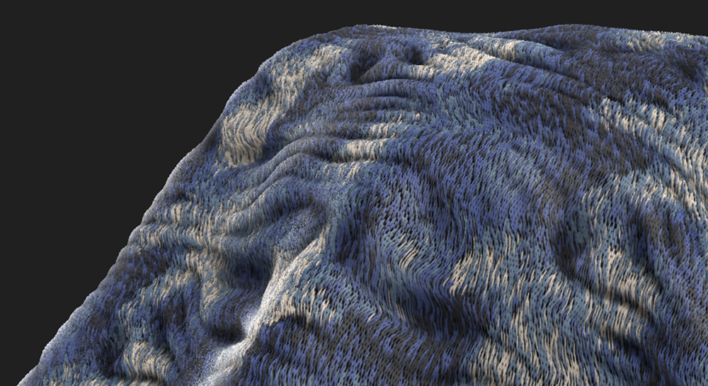 Blue and yellow yarn