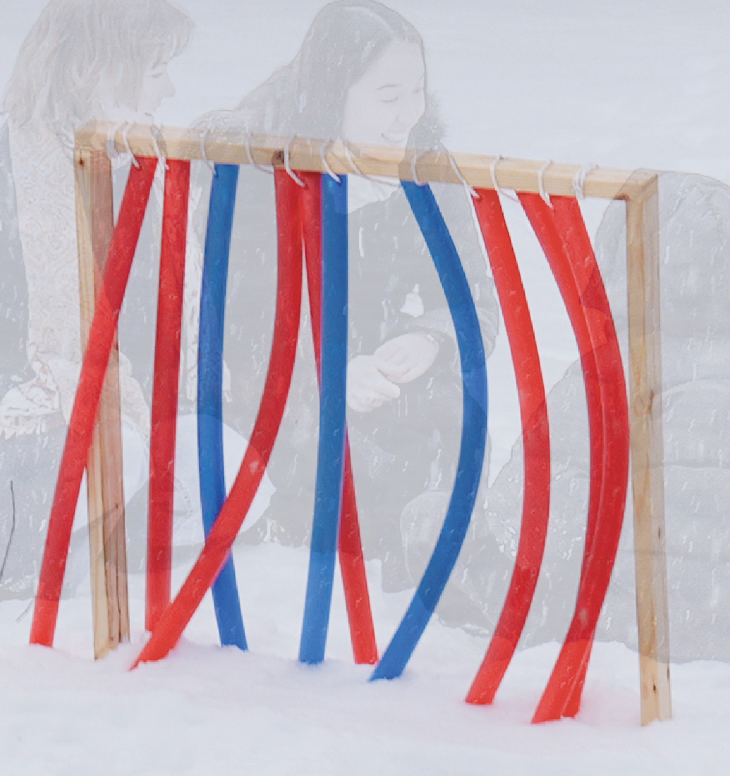 Students playing in the snow