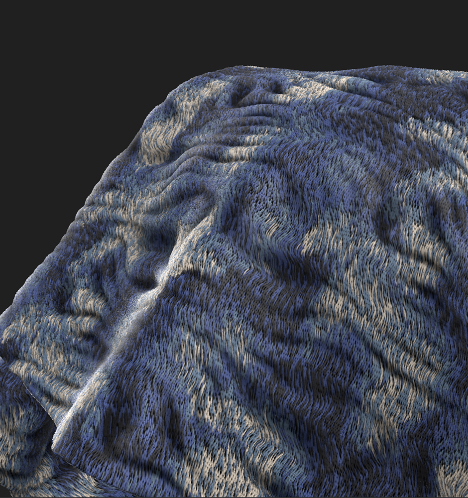 Blue and yellow yarn