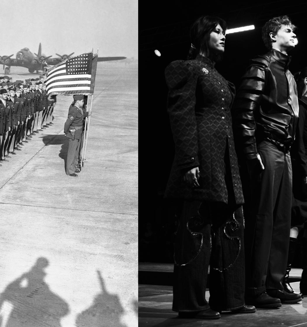 Military uniforms and fashion inspired by military