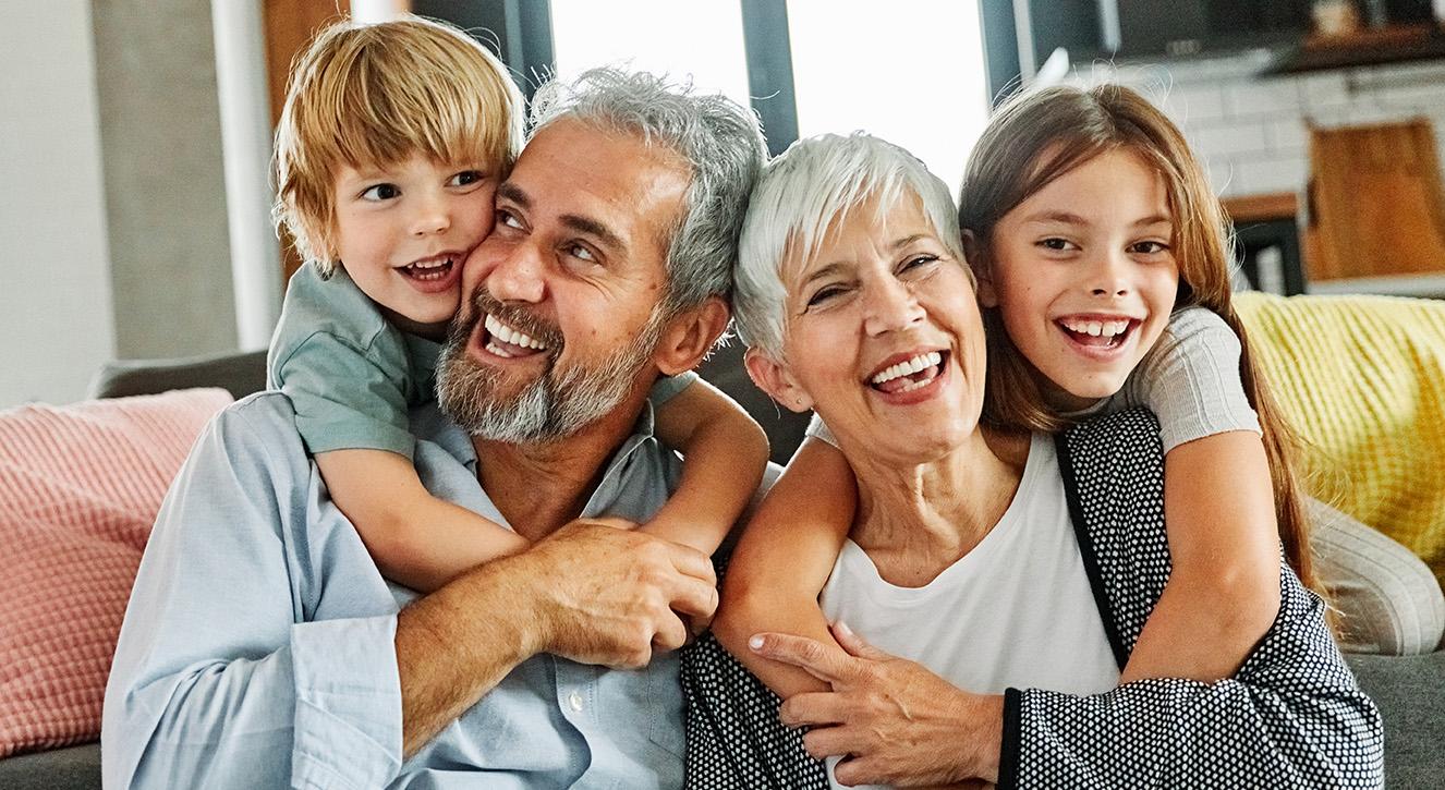 Grandparens with grandchildren