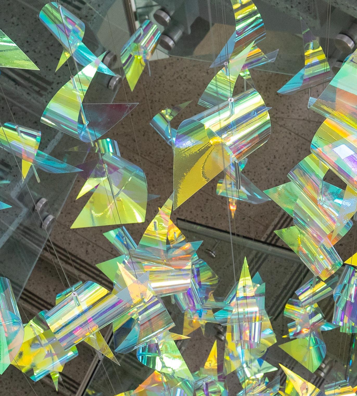 Close up of stairwell mobile