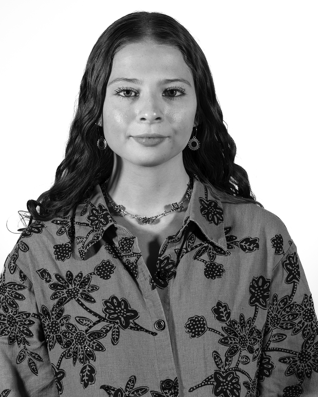 portrait of a young woman with long hair