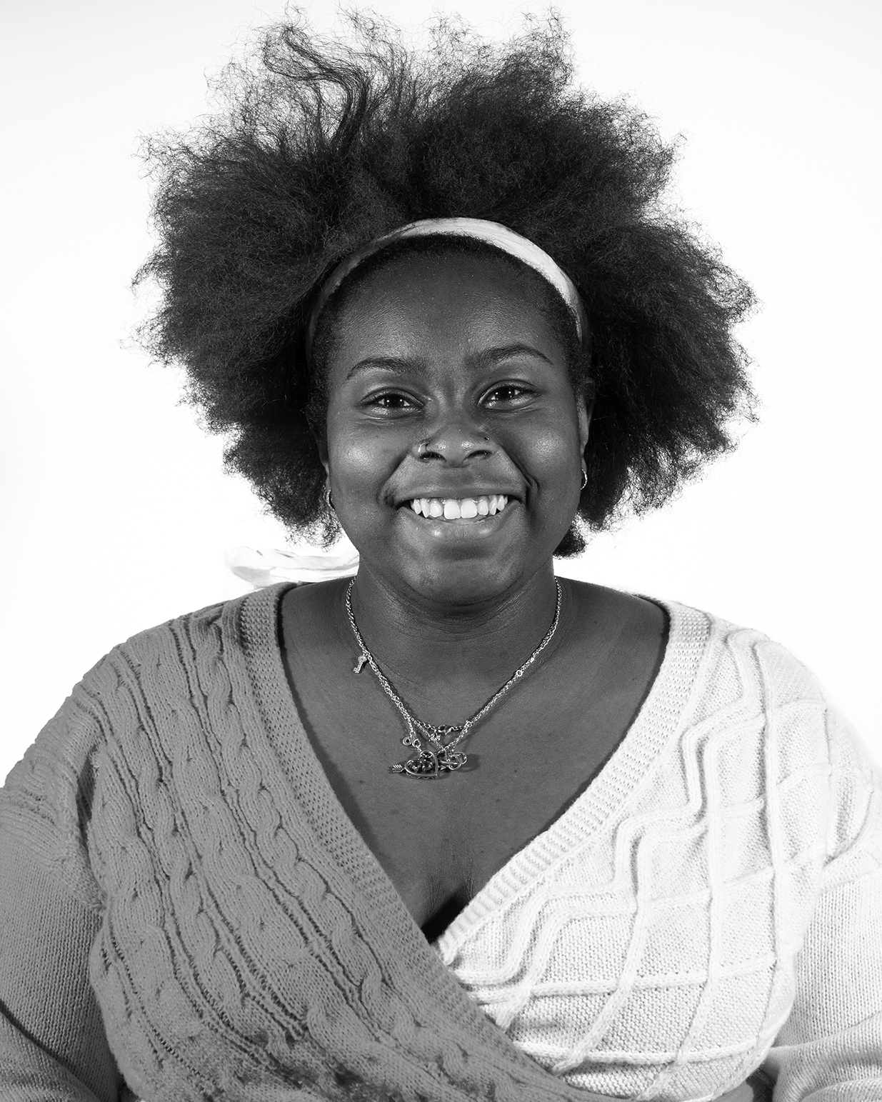 portrait of a person wearing a headband