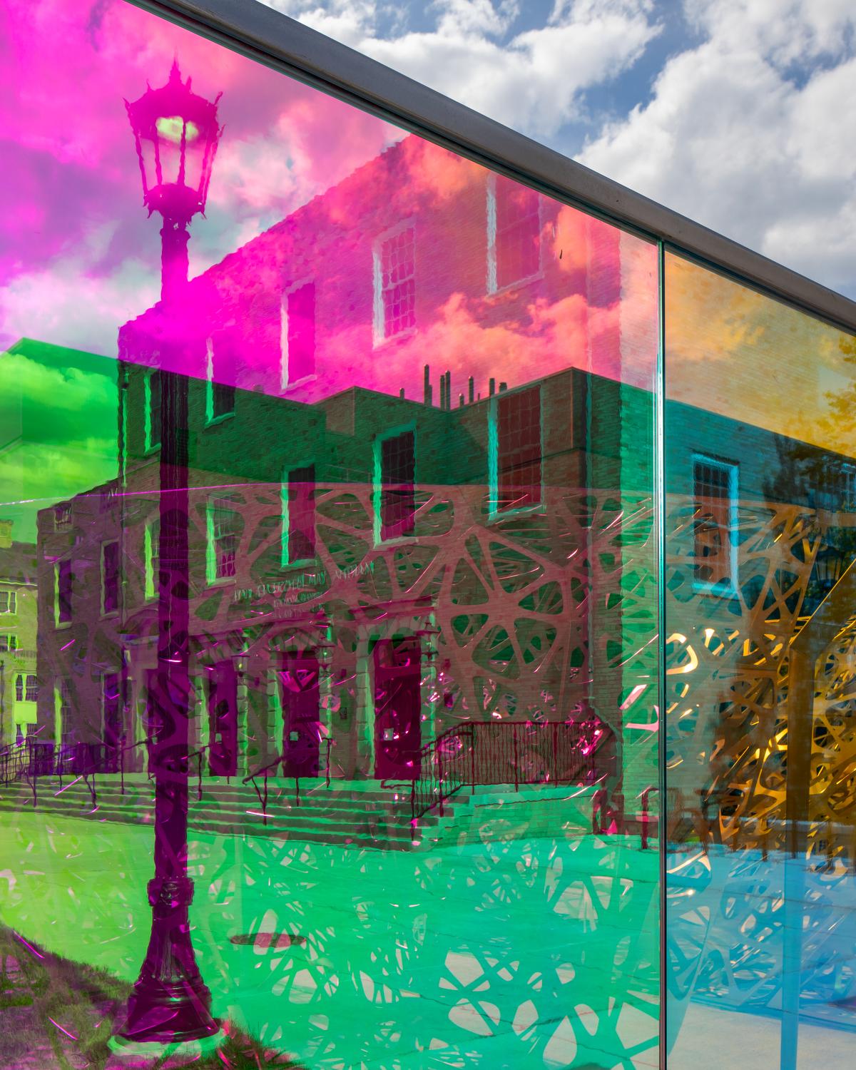 Looking at Martha Van Rensselaer Hall through the Polyform