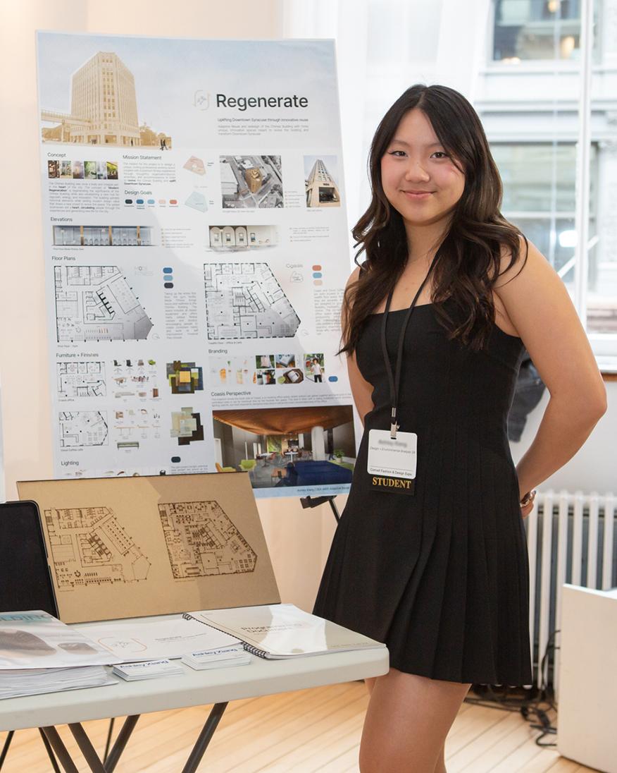 DEA major showing interior design project display