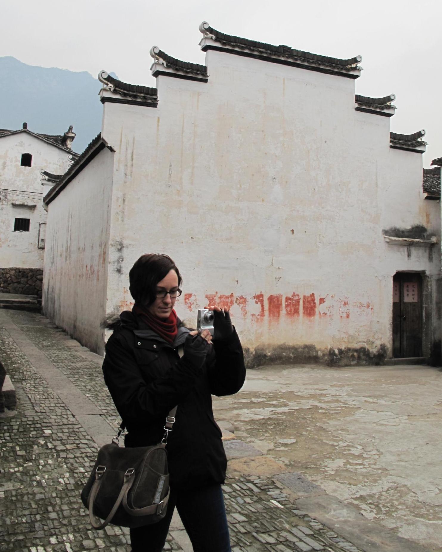 B Sanborn takes a photo while on a research trip to China 