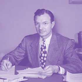 Glenn Beyer sitting at desk