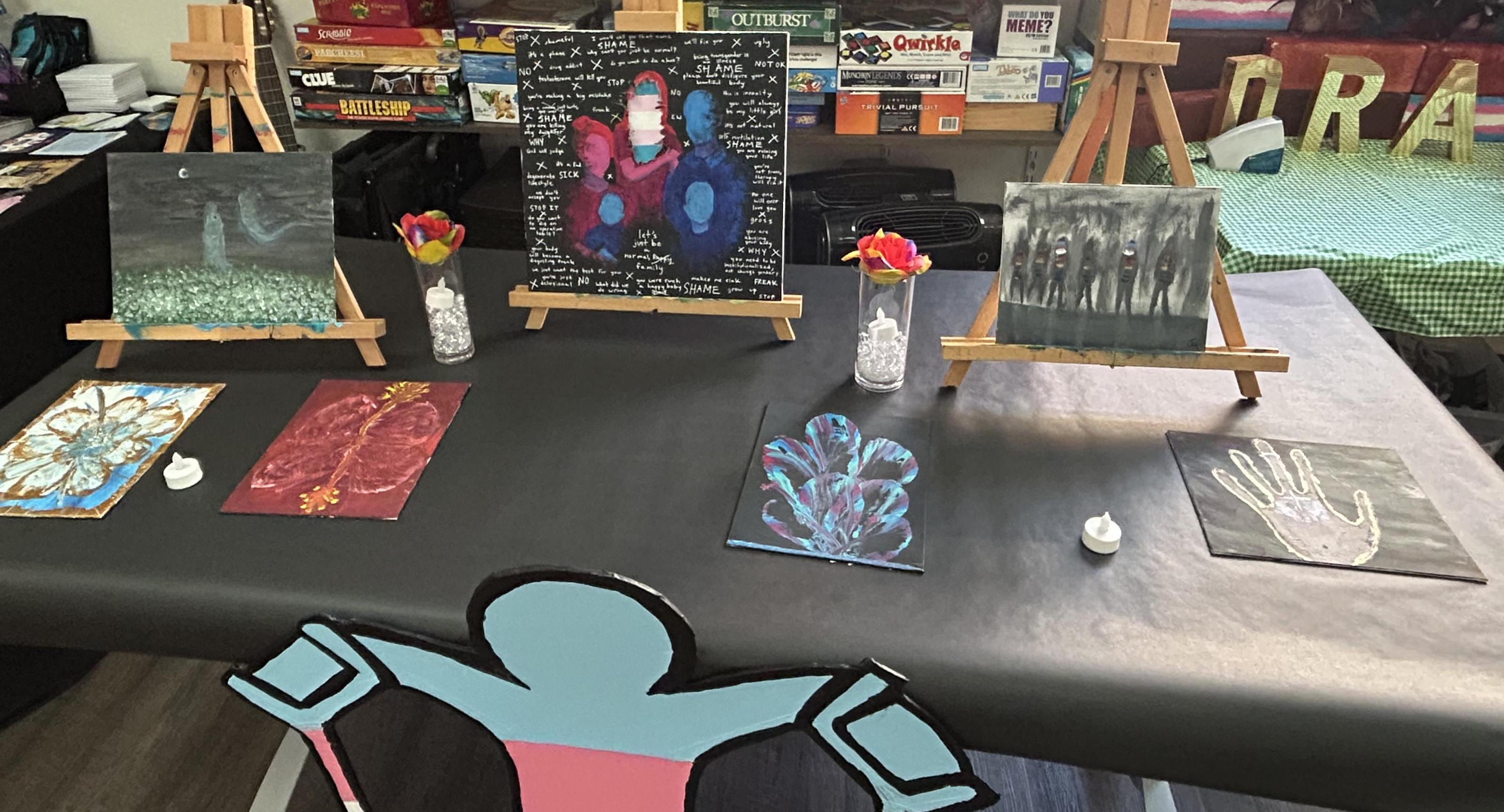 A sample of the art created by youth at the Q Center in Syracuse.