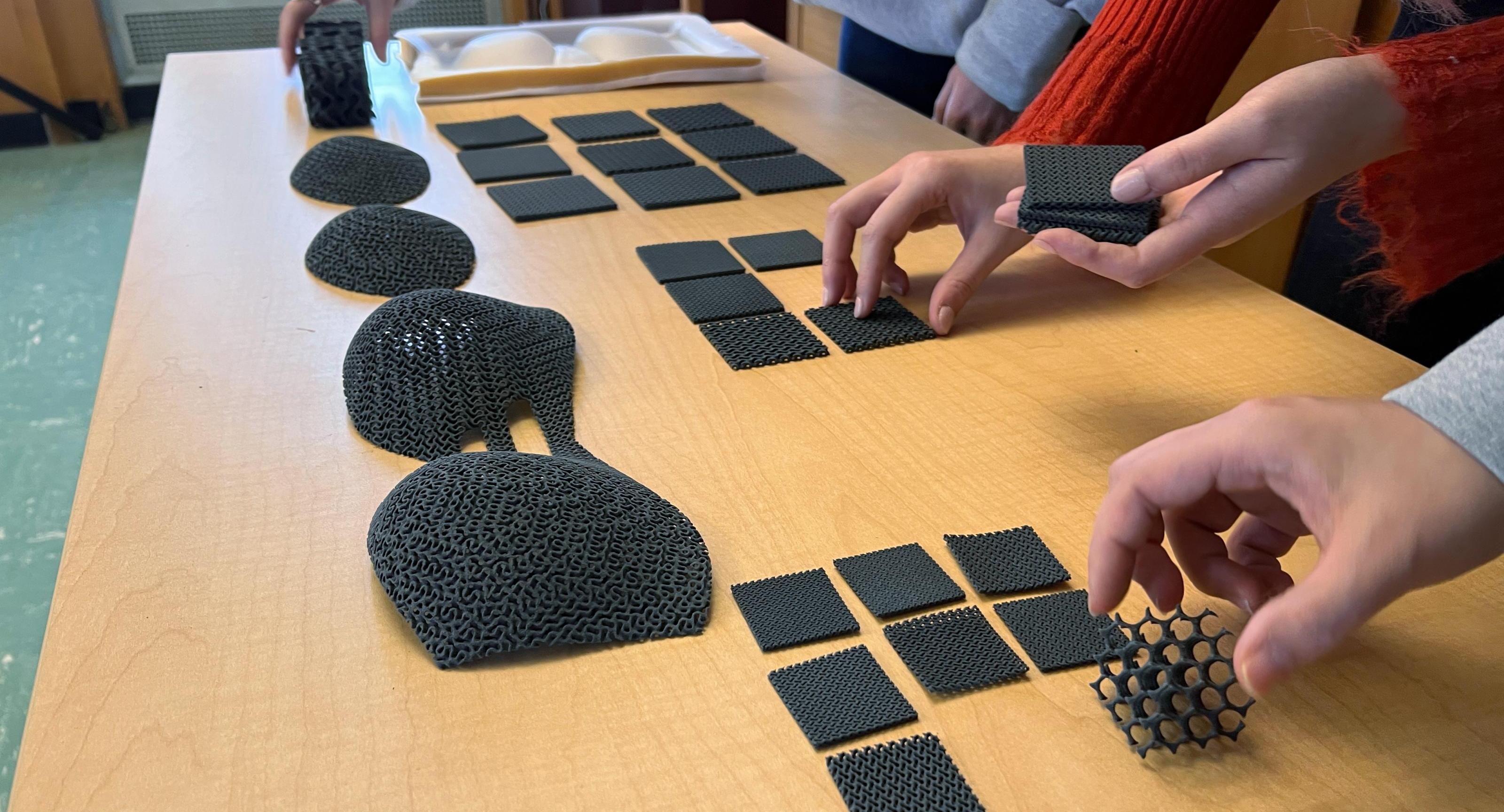 upclose of 3d printed images