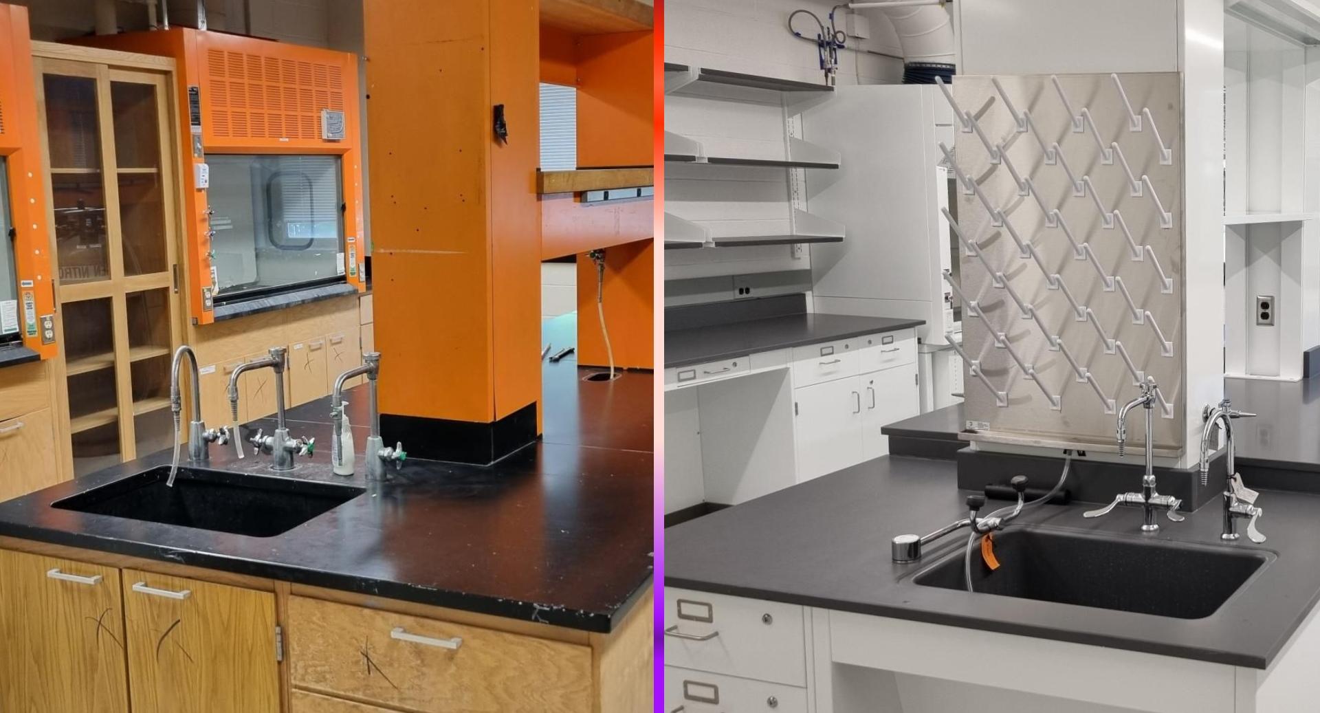 A nutrition before renovation and after renovation.