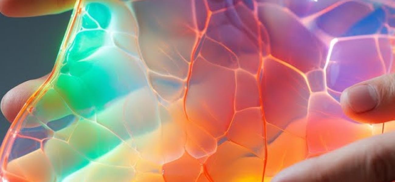 hands surrounding AI generated design