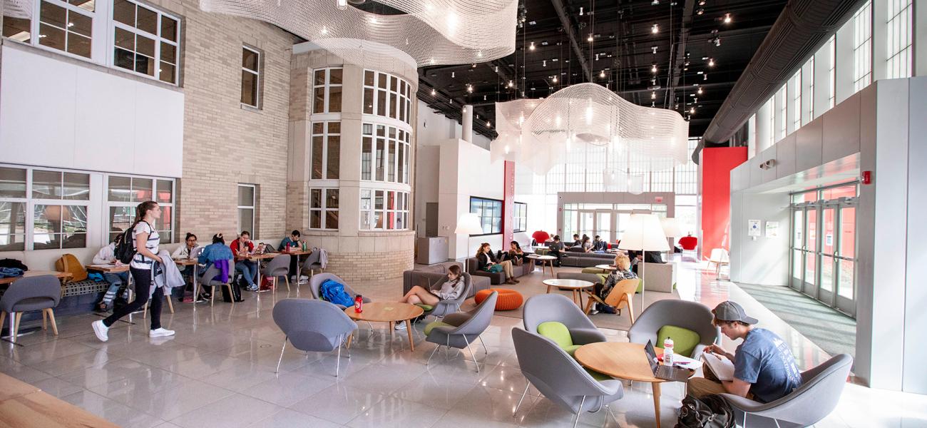 HEB Commons with students