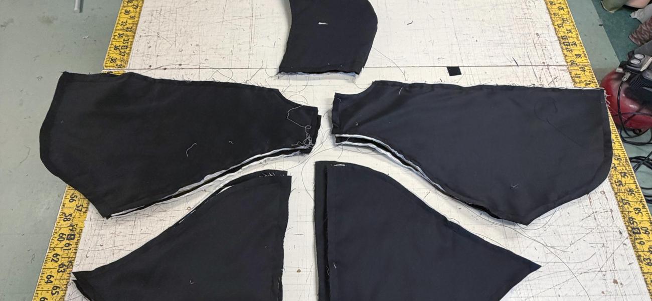 Cut fabric ready to be assembled.