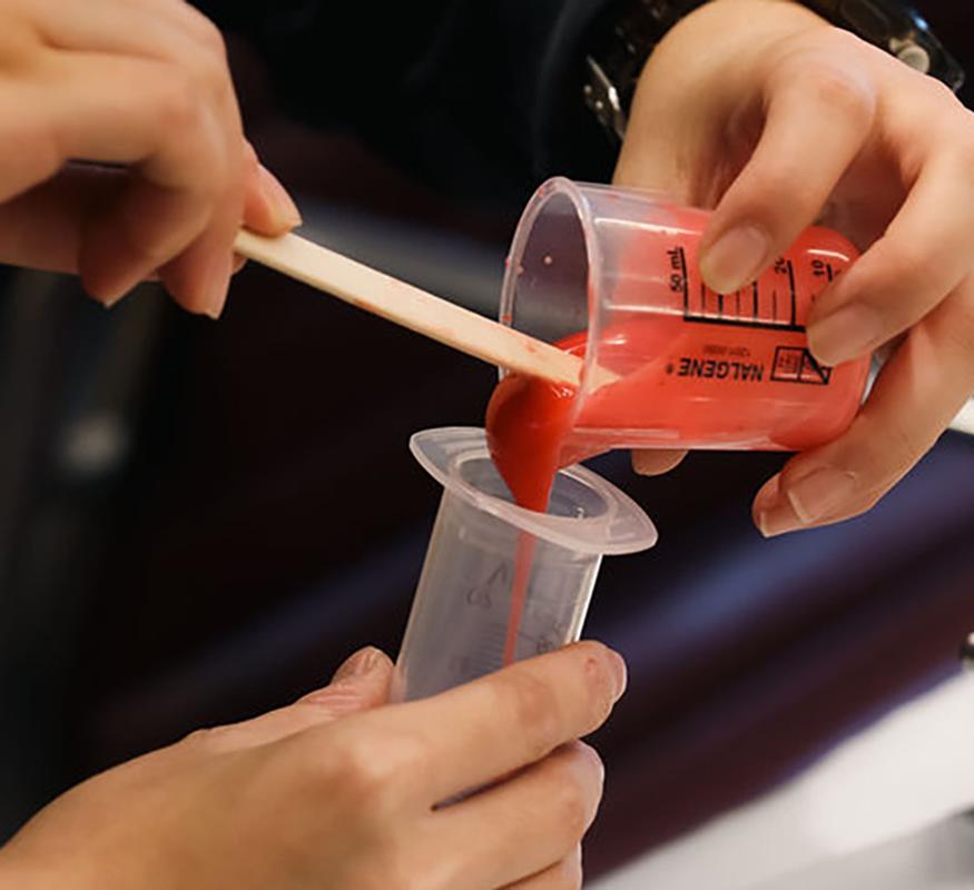 Biomaterials in beakers