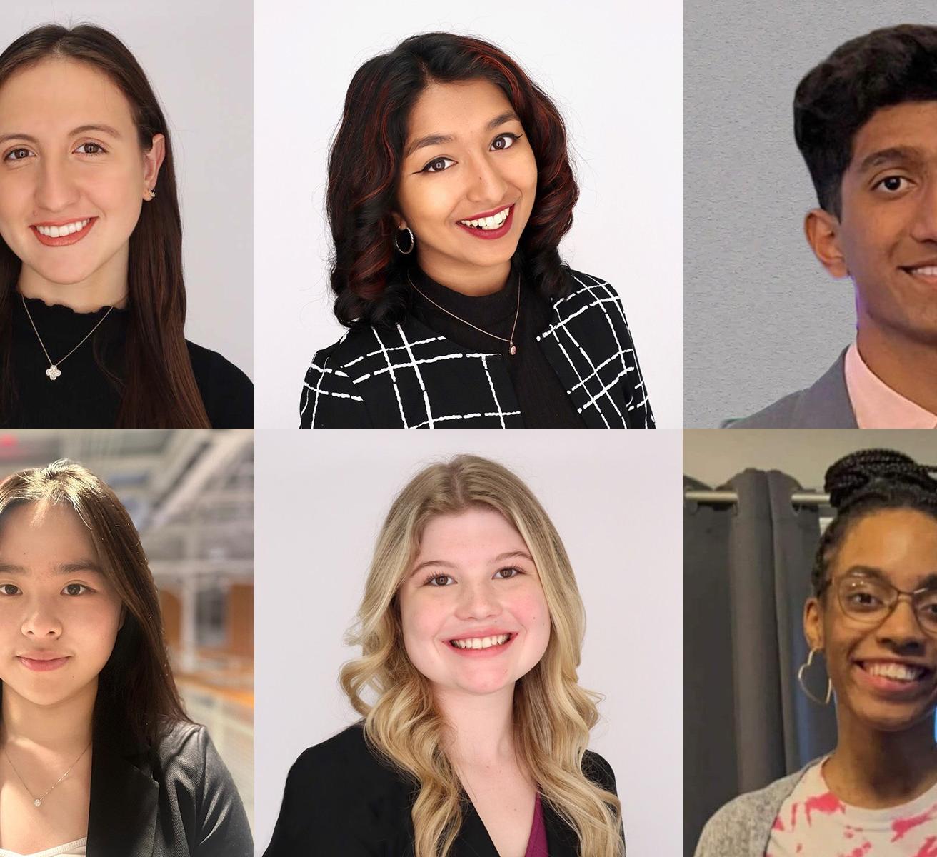 Six students in the first cohort of BCTR Scholars