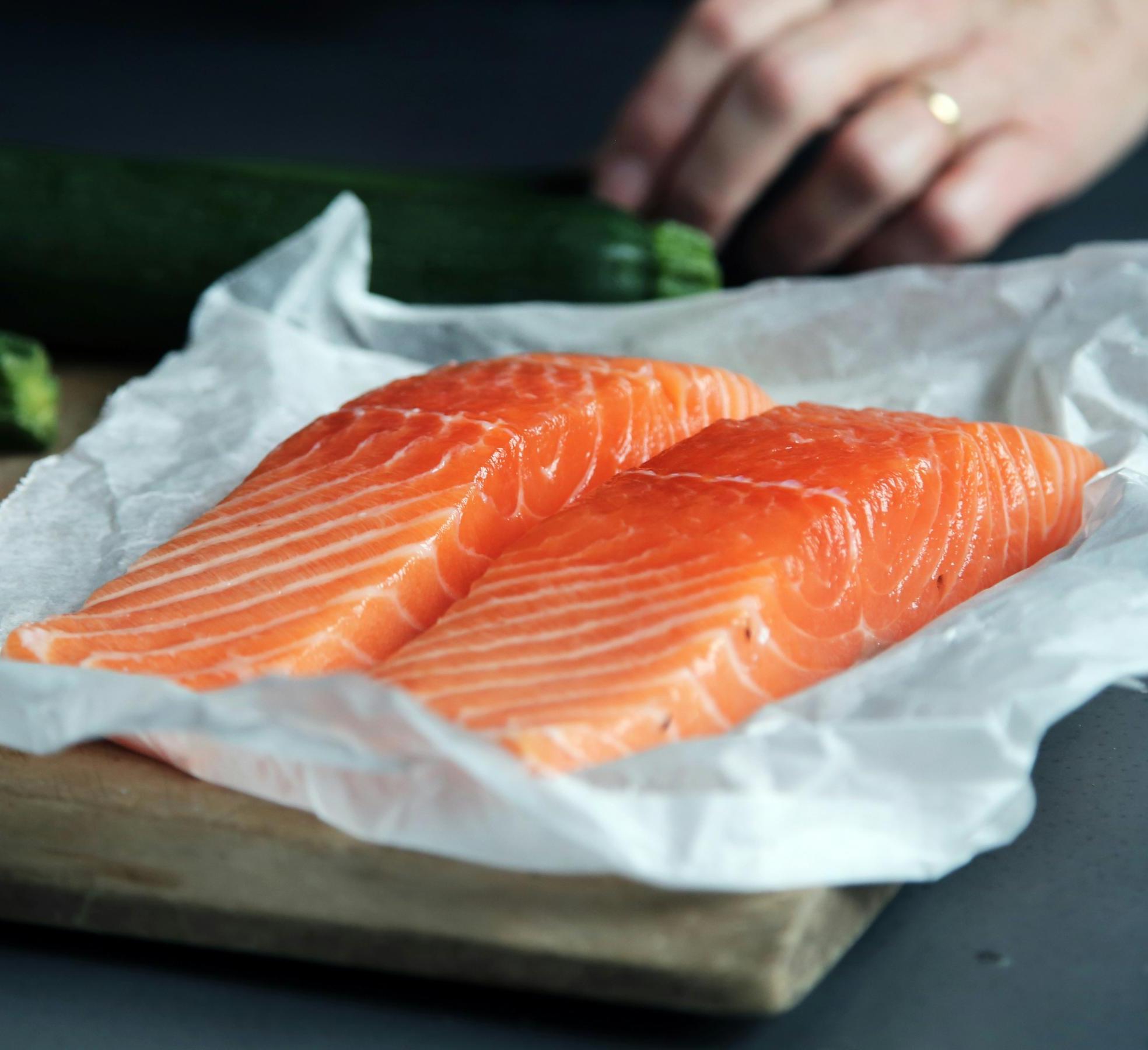 image of salmon fillet ready to be cooked