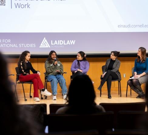 Krupa Sekhar spoke on a panel about her research and leadership experiences at the recent Laidlaw scholars symposium.