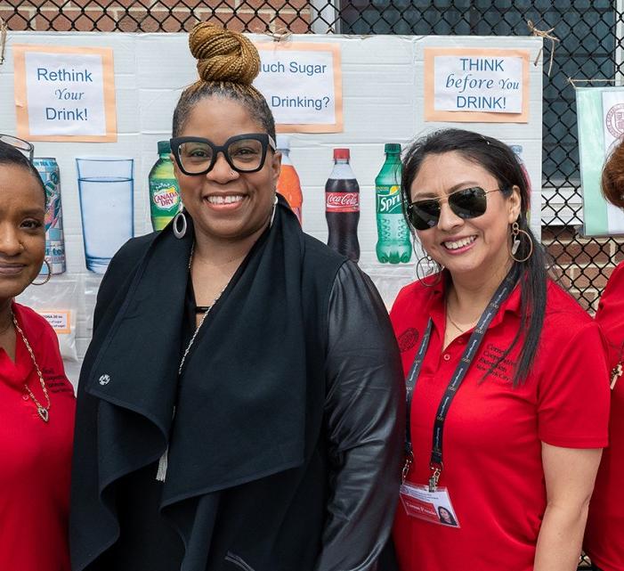 Angela Odoms-Young partners with members of the community garden in Queens 