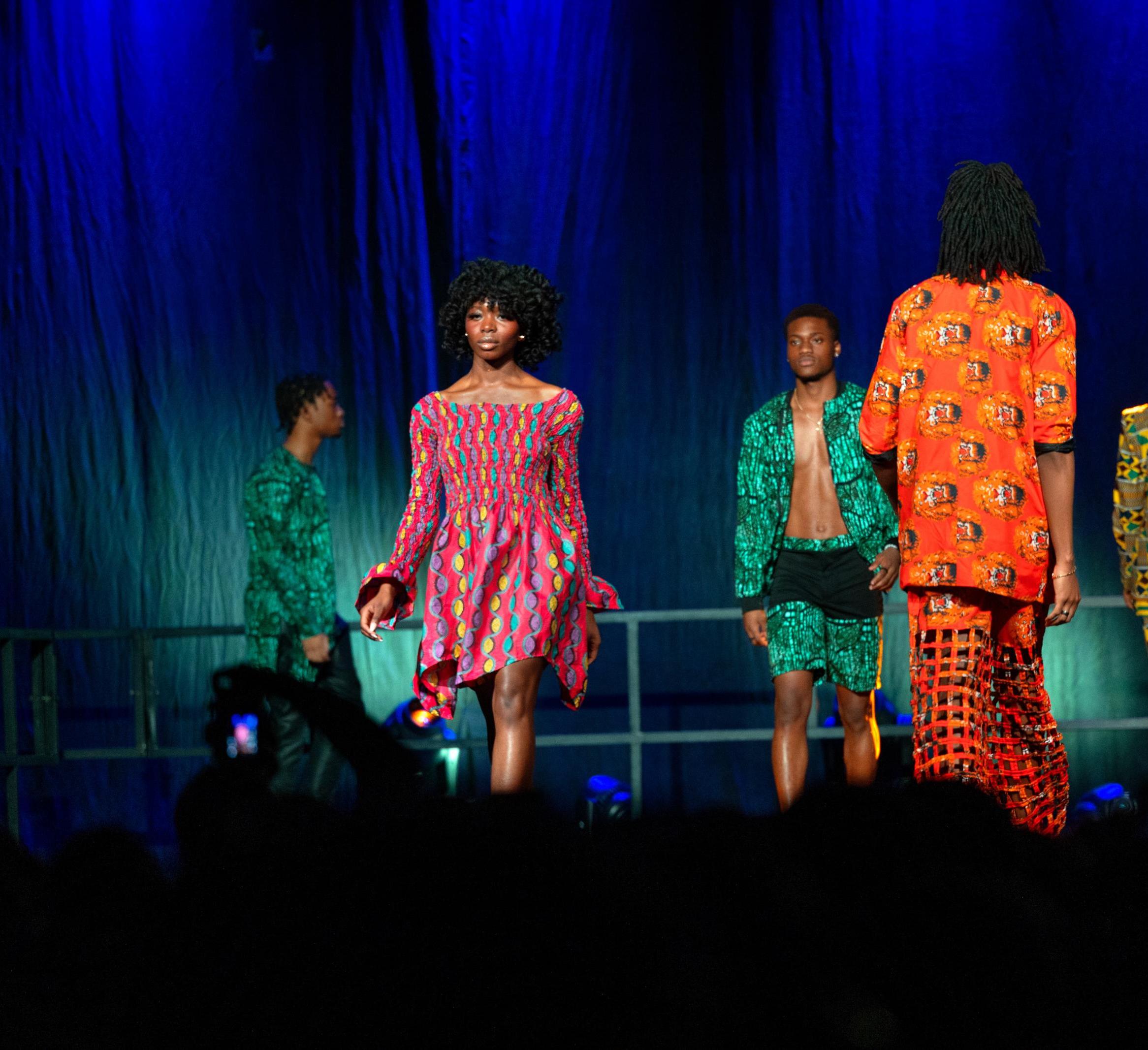  Cornell students model clothes at the 2024 AFRIK