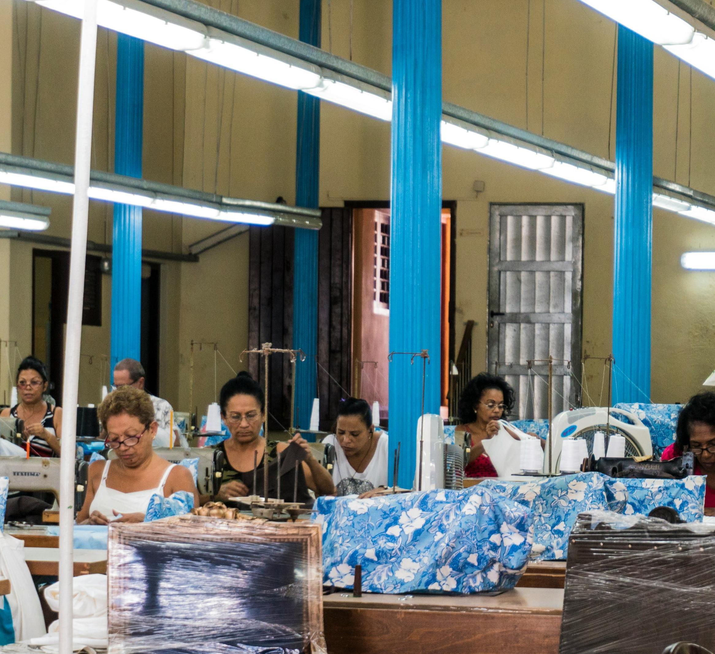 Garment workers in a factory 