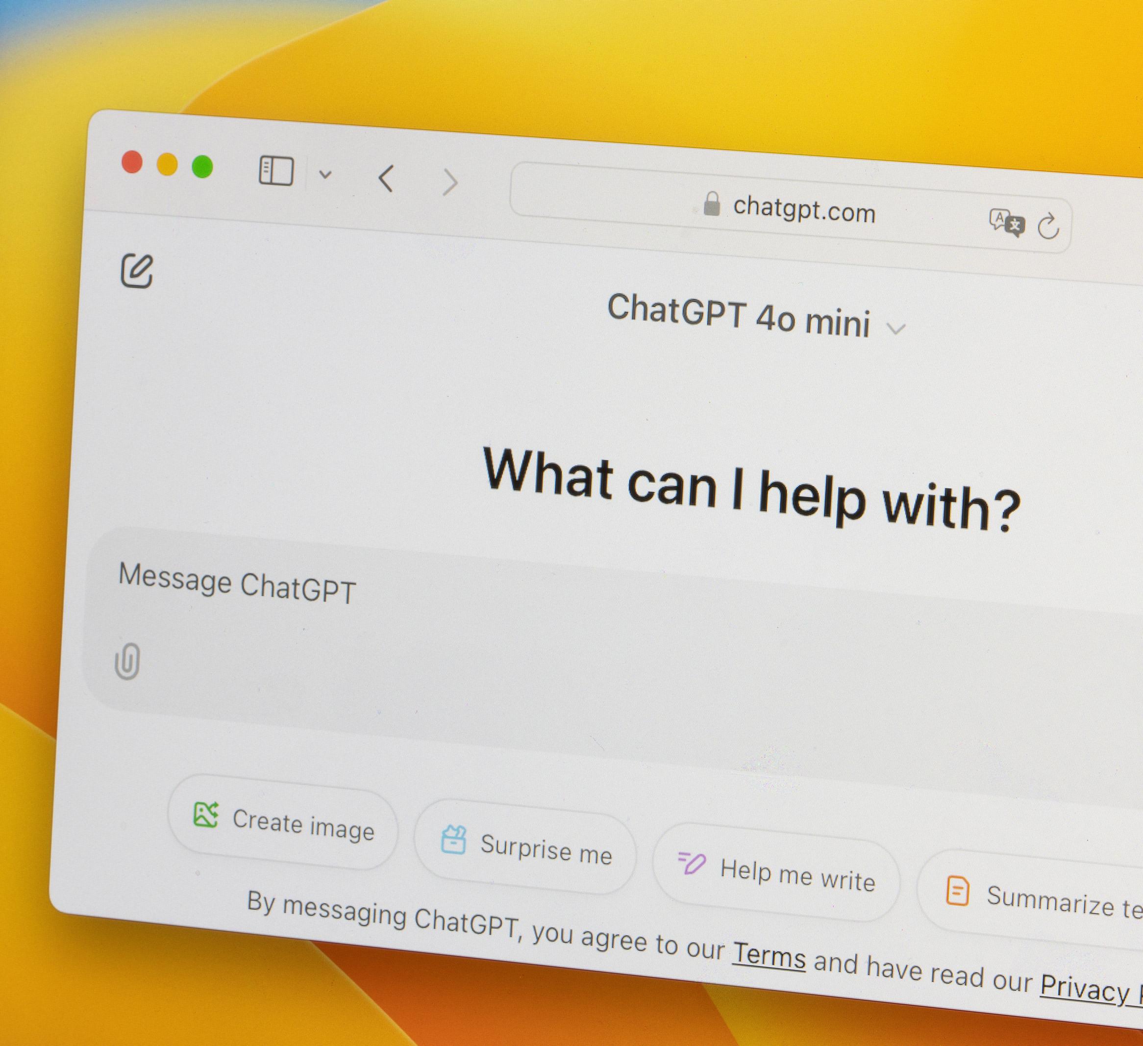 screen showing Chat GPT prompt