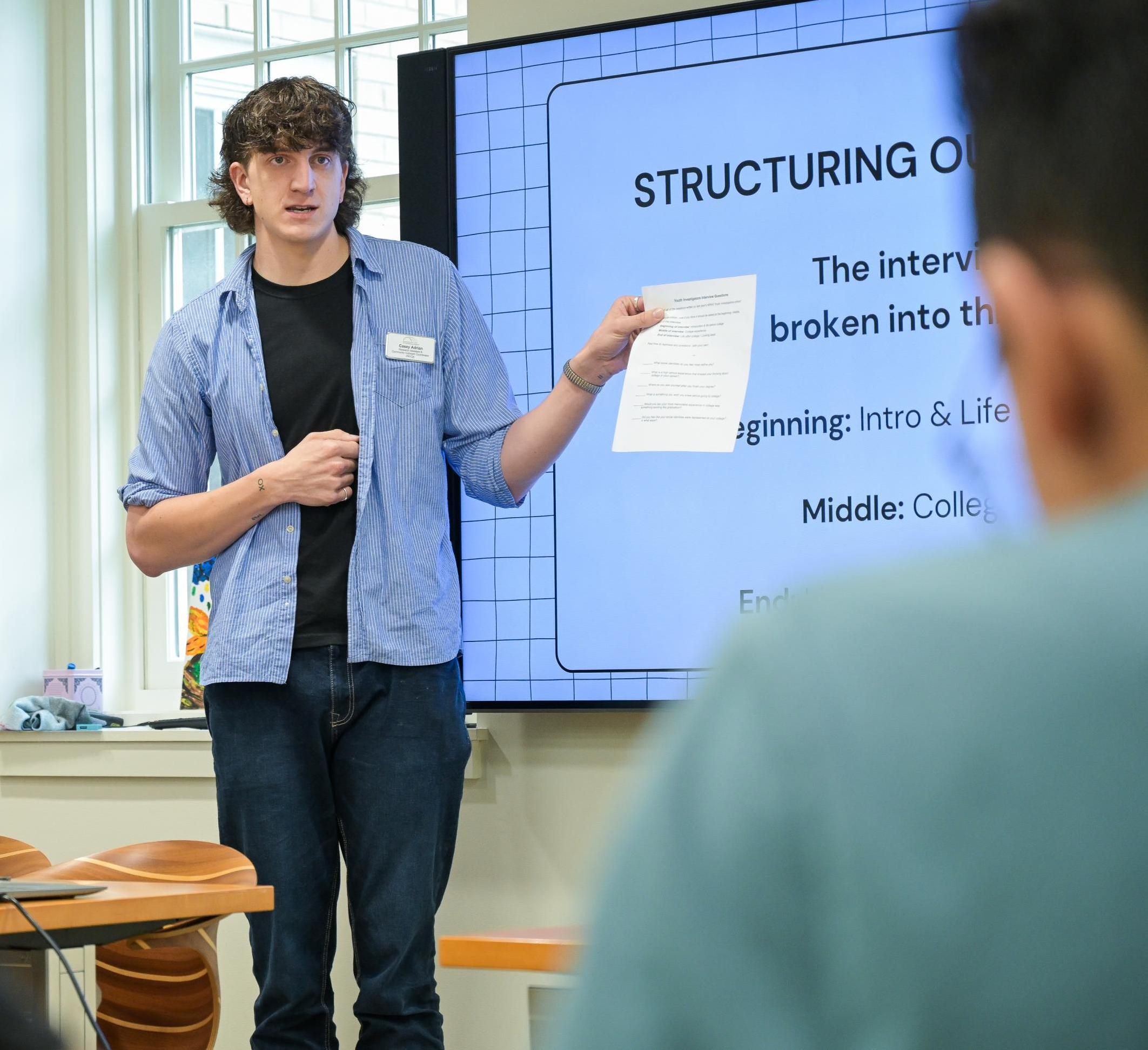 Casey Adrian presents to PRYDE