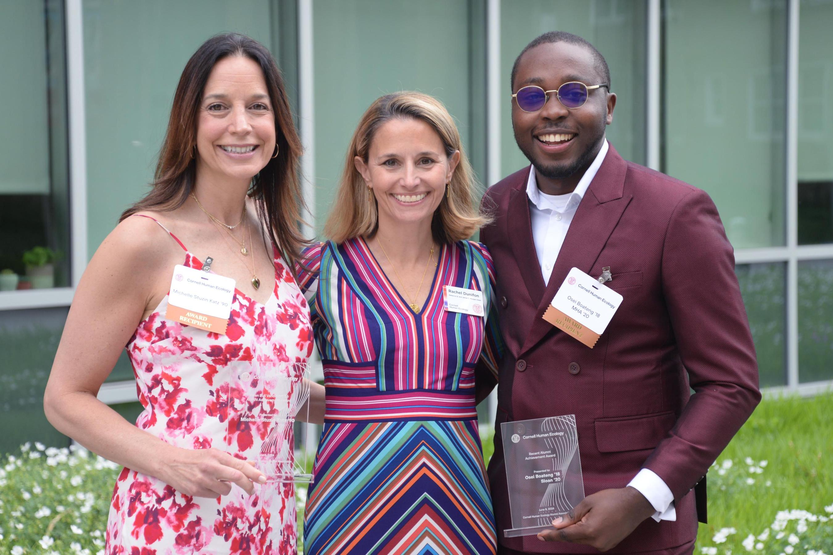 Alumni awardees with Dean