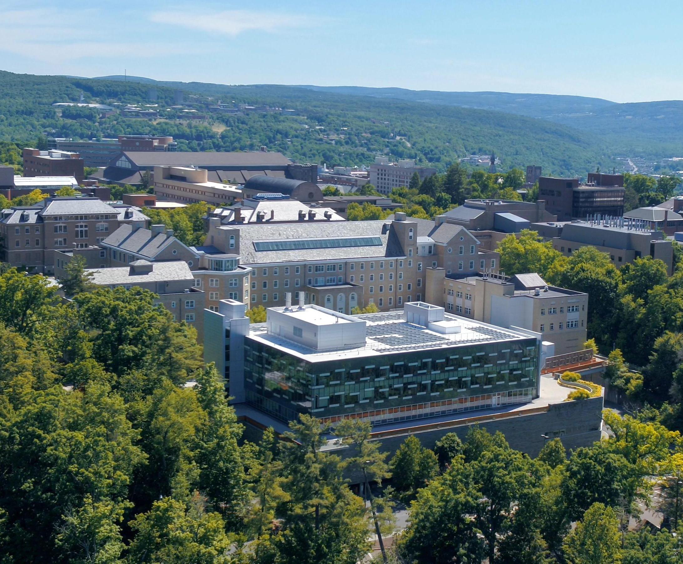 Aerial view of central campus